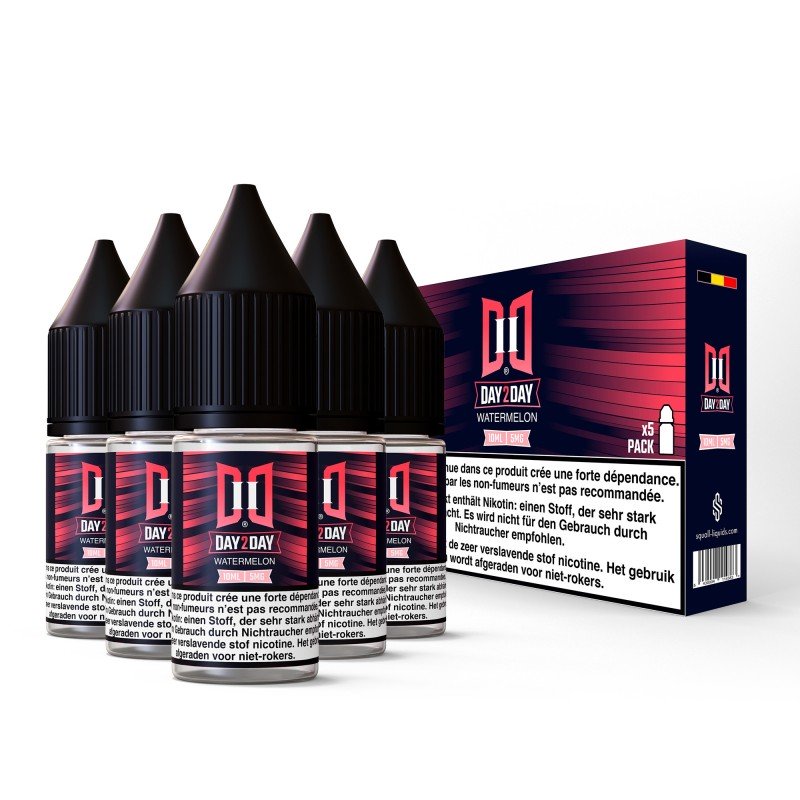 10ML - Day2Day Watermelon NicSalt Hybride (Pack 5 flacons) Day2Day